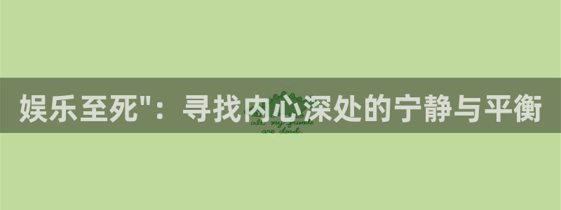 星欧娱乐可靠吗：娱乐至死\