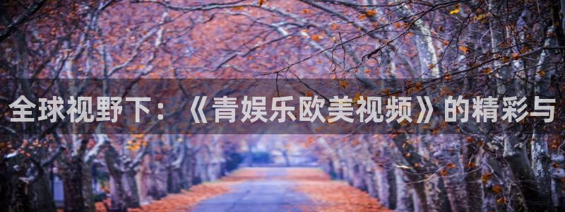 星欧娱乐的平台：全球视野下：《青娱乐欧美视频》的精彩与